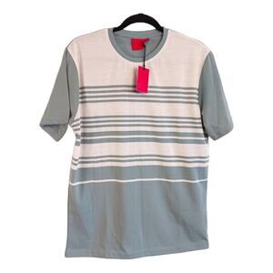 Size Small Medium Project Red, Mens Tee Shirt NWT Striped Sage Green
